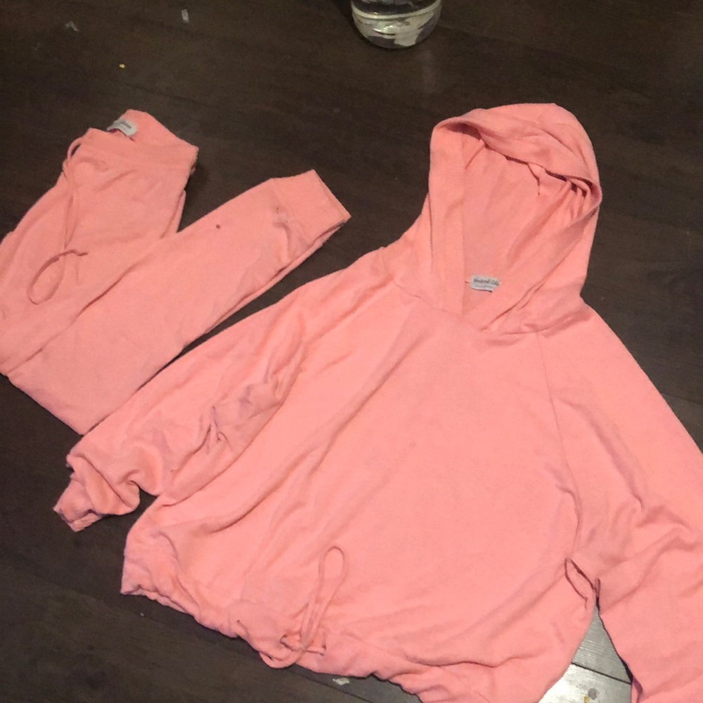 Pink pants and sweater set